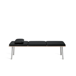 Emeco Run Daybed Beds Emeco Clear Anodized Aluminum Ash Leather Spinneybeck Volo Black