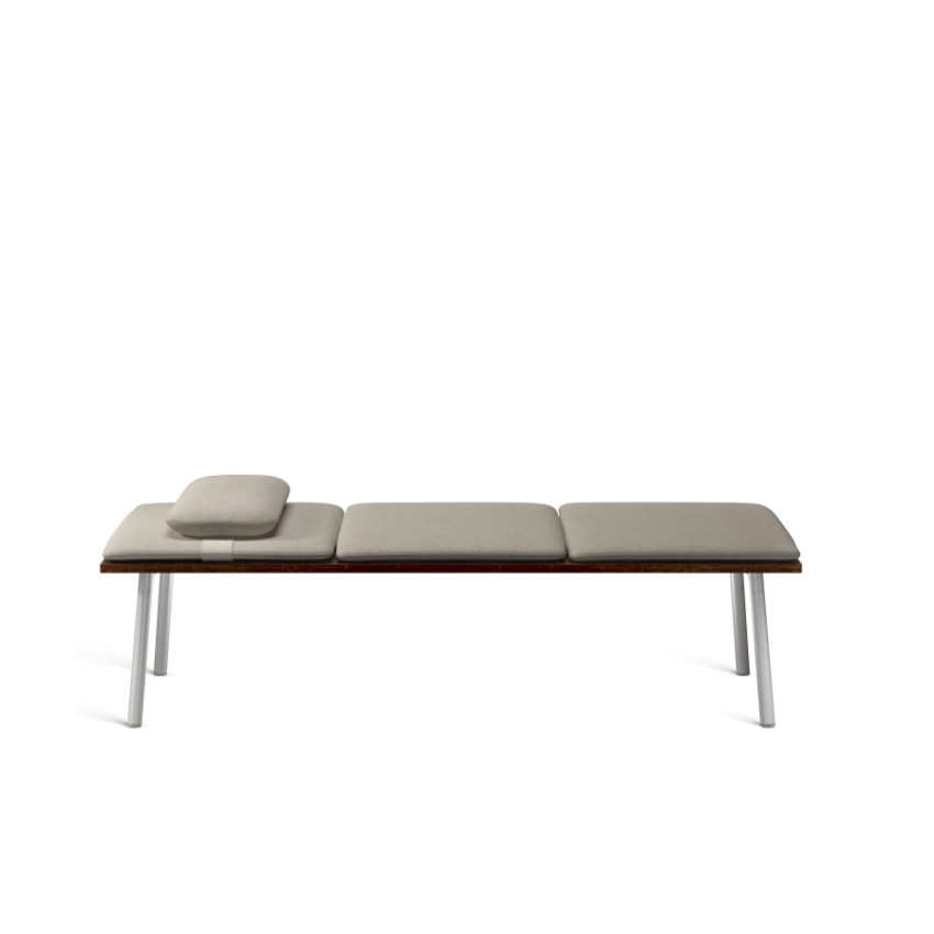 Emeco Run Daybed Beds Emeco Clear Anodized Aluminum Walnut Kvadrat Hallingdal 200