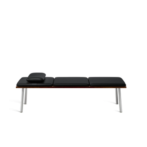 Emeco Run Daybed Beds Emeco Clear Anodized Aluminum Walnut Leather Spinneybeck Volo Black