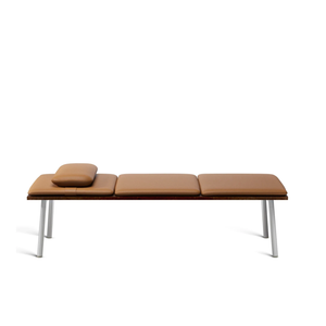 Emeco Run Daybed Beds Emeco Clear Anodized Aluminum Walnut Leather Spinneybeck Volo Tan