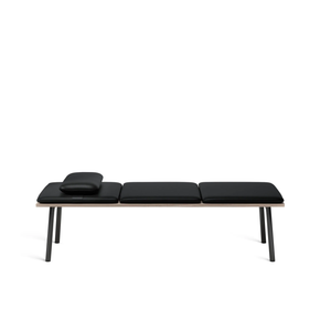 Emeco Run Daybed Beds Emeco Black Powder Coated Aluminum Ash Leather Spinneybeck Volo Black