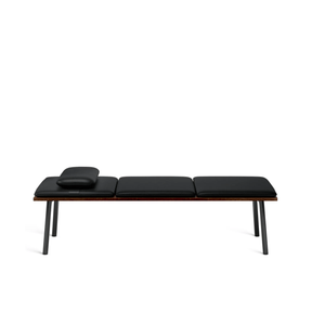 Emeco Run Daybed Beds Emeco Black Powder Coated Aluminum Walnut Leather Spinneybeck Volo Black