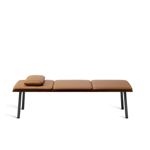 Emeco Run Daybed Beds Emeco Black Powder Coated Aluminum Walnut Leather Spinneybeck Volo Tan