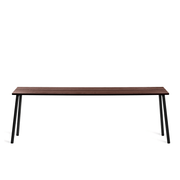 Emeco Run High Side Table table Emeco 86 inches Black Powder Coated Walnut
