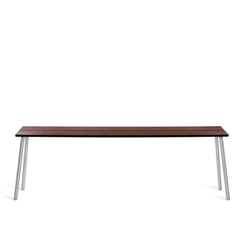 Emeco Run High Side Table table Emeco 86 inches Clear Anodized Walnut