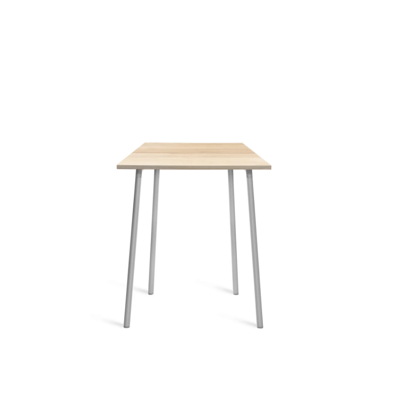 Emeco Run High Table 32" table Emeco Clear Aluminum Frame - Accoya Top Finish 