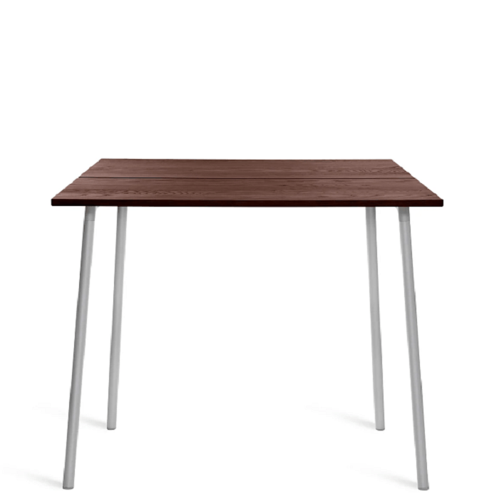 Emeco Run High Table table Emeco 48"/ 122 CM Clear Aluminum Frame Walnut