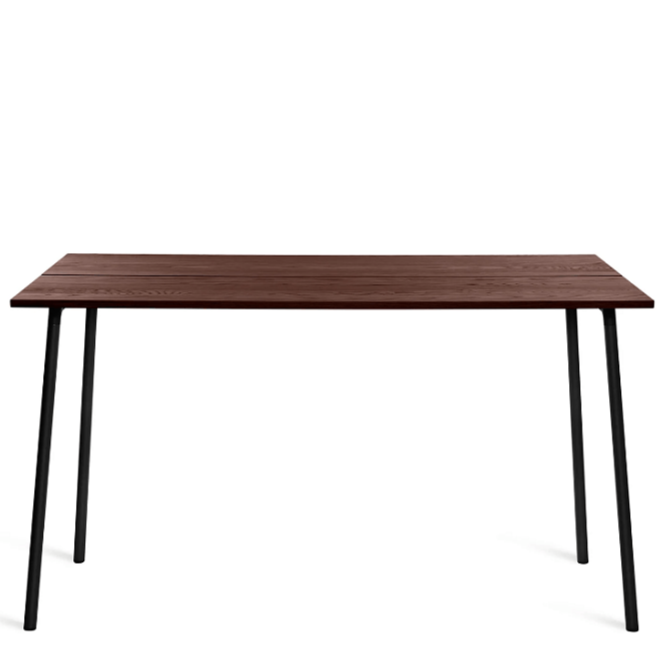 Emeco Run High Table table Emeco 72&quot; / 183 CM Black Powder Coated Frame Walnut