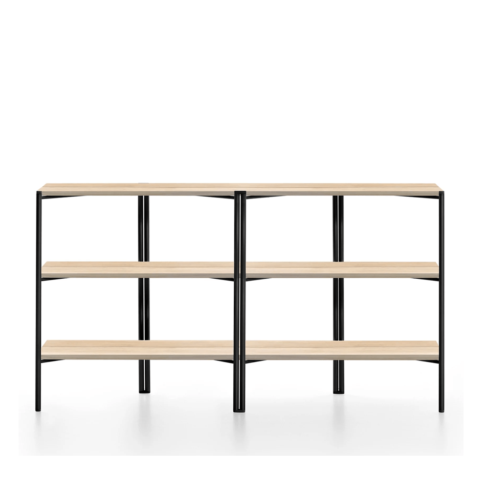 Emeco Run Shelf storage Emeco Black Powder Coated Frame - Accoya Top Finish 