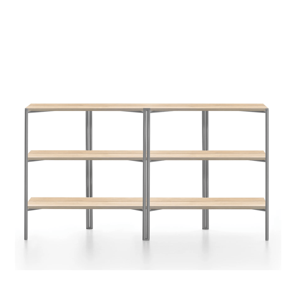 Emeco Run Shelf storage Emeco Clear Aluminum Frame - Accoya Top Finish 