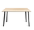 Emeco Run Table 48" table Emeco Black Powder Coated Frame - Accoya Top Finish 