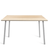 Emeco Run Table 48" table Emeco Clear Aluminum Frame - Accoya Top Finish 