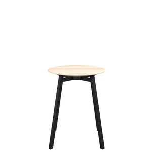 Emeco Su Cafe Round Table Dining Tables Emeco Table Top 24" Black Anodized Aluminum Legs Accoya Wood