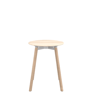 Emeco Su Cafe Round Table Dining Tables Emeco Table Top 24" Natural Wood Legs Accoya Wood
