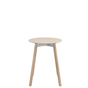 Emeco Su Cafe Round Table Dining Tables Emeco Table Top 24" Natural Wood Legs Ash Wood