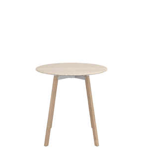 Emeco Su Cafe Round Table Dining Tables Emeco Table Top 30" Natural Wood Legs Ash Wood
