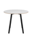 Emeco Su Cafe Round Table Dining Tables Emeco Table Top 36" Black Anodized Aluminum Legs White Laminate Plywood