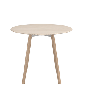 Emeco Su Cafe Round Table Dining Tables Emeco Table Top 36" Natural Wood Legs Ash Wood