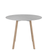 Emeco Su Cafe Round Table Dining Tables Emeco Table Top 36" Natural Wood Legs Brushed Aluminum