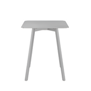 Emeco Su Cafe Square Table Dining Tables Emeco Square Top 24" Clear Anodized Aluminum Legs Brushed Aluminum