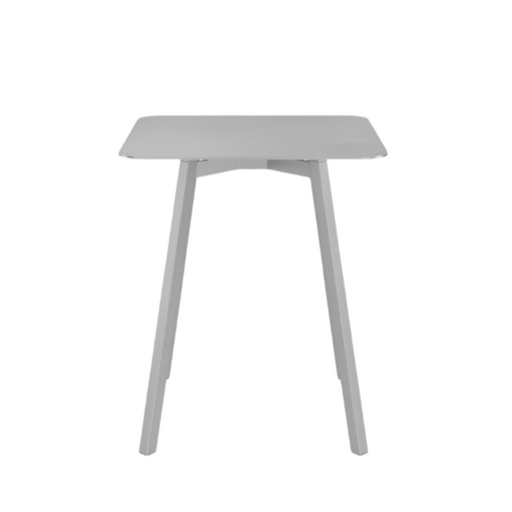 Emeco Su Cafe Square Table Dining Tables Emeco Square Top 24" Clear Anodized Aluminum Legs Brushed Aluminum