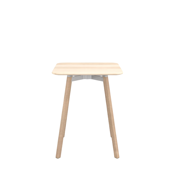 Emeco Su Cafe Square Table Dining Tables Emeco Square Top 24" Natural Wood Legs Accoya Wood