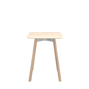 Emeco Su Cafe Square Table Dining Tables Emeco Square Top 24" Natural Wood Legs Accoya Wood