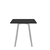 Emeco Su Cafe Square Table Dining Tables Emeco Square Top 30” Clear Anodized Aluminum Legs Black HPL