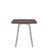 Emeco Su Cafe Square Table Dining Tables Emeco Square Top 30” Clear Anodized Aluminum Legs Walnut Wood