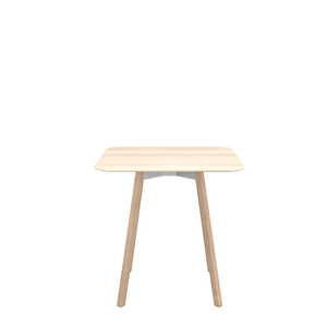 Emeco Su Cafe Square Table Dining Tables Emeco Square Top 30” Natural Wood Legs Accoya Wood