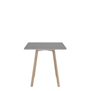 Emeco Su Cafe Square Table Dining Tables Emeco Square Top 30” Natural Wood Legs Gray Laminate Plywood