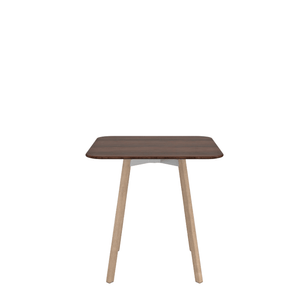 Emeco Su Cafe Square Table Dining Tables Emeco Square Top 30” Natural Wood Legs Walnut Wood