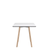 Emeco Su Cafe Square Table Dining Tables Emeco Square Top 30” Natural Wood Legs White HPL