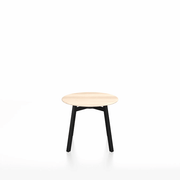 Emeco Su Low Table side/end table Emeco Round Black Anodized Aluminum Legs Accoya Wood