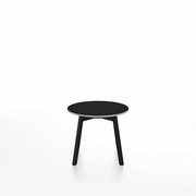 Emeco Su Low Table side/end table Emeco Round Black Anodized Aluminum Legs Black Laminate Plywood