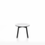 Emeco Su Low Table side/end table Emeco Round Black Anodized Aluminum Legs White HPL