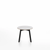 Emeco Su Low Table side/end table Emeco Round Black Anodized Aluminum Legs White Laminate Plywood