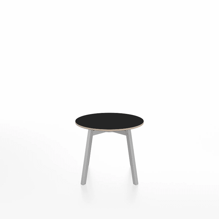 Emeco Su Low Table side/end table Emeco Round Natural Wood Legs Black Laminate Plywood