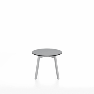 Emeco Su Low Table side/end table Emeco Round Clear Anodized Aluminum Legs Gray HPL
