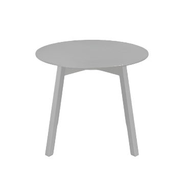 Emeco Su Low Table side/end table Emeco Round Clear Anodized Aluminum Legs Brushed Aluminum