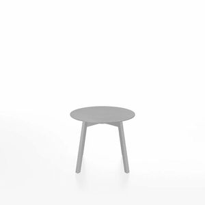 Emeco Su Low Table side/end table Emeco Round Clear Anodized Aluminum Legs Brushed Aluminum