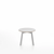 Emeco Su Low Table side/end table Emeco Round Clear Anodized Aluminum Legs White Laminate Plywood