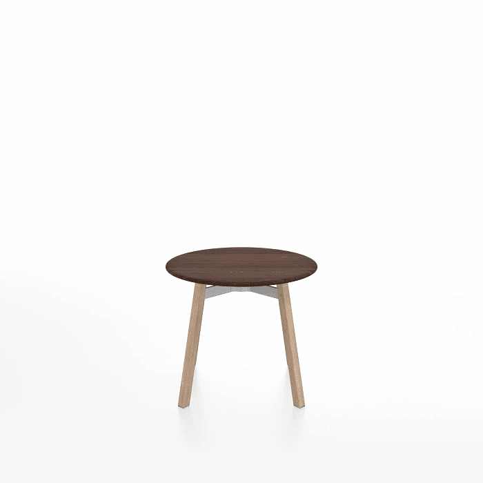 Emeco Su Low Table side/end table Emeco Round Natural Wood Legs Walnut Wood