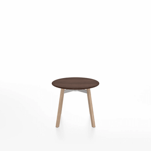 Emeco Su Low Table side/end table Emeco Round Natural Wood Legs Walnut Wood