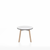 Emeco Su Low Table side/end table Emeco Round Natural Wood Legs White HPL