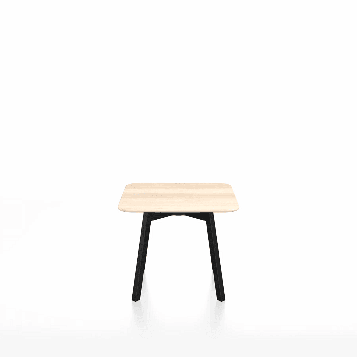 Emeco Su Low Table side/end table Emeco Square Black Anodized Aluminum Legs Accoya Wood