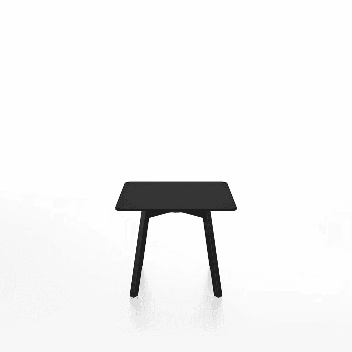 Emeco Su Low Table side/end table Emeco Square Black Anodized Aluminum Legs Black HPL