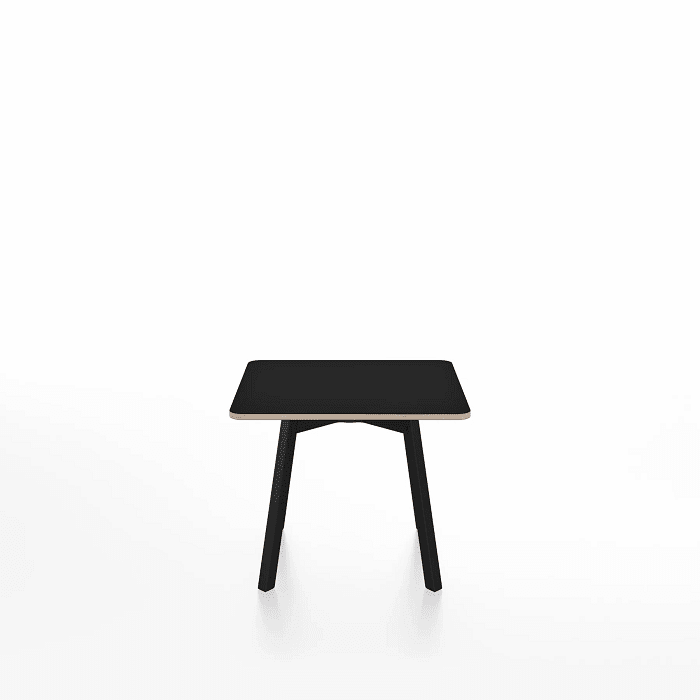 Emeco Su Low Table side/end table Emeco Square Black Anodized Aluminum Legs Black Laminate Plywood