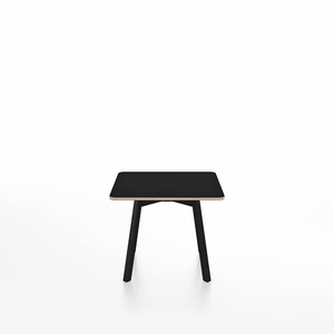 Emeco Su Low Table side/end table Emeco Square Black Anodized Aluminum Legs Black Laminate Plywood