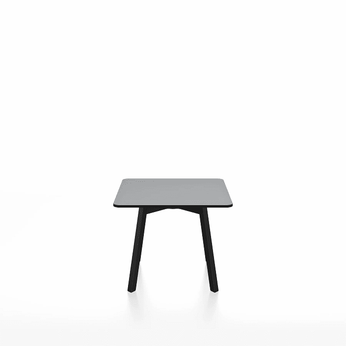 Emeco Su Low Table side/end table Emeco Square Black Anodized Aluminum Legs Gray HPL